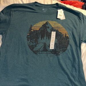 Teal Mountain Adventure Graphic Tee